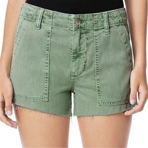 NWT Joe's Jeans Green Women's Denim Shorts Cutoff Raw Hem Size 29